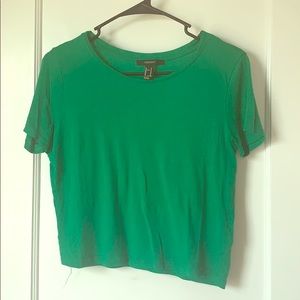 Green crop top